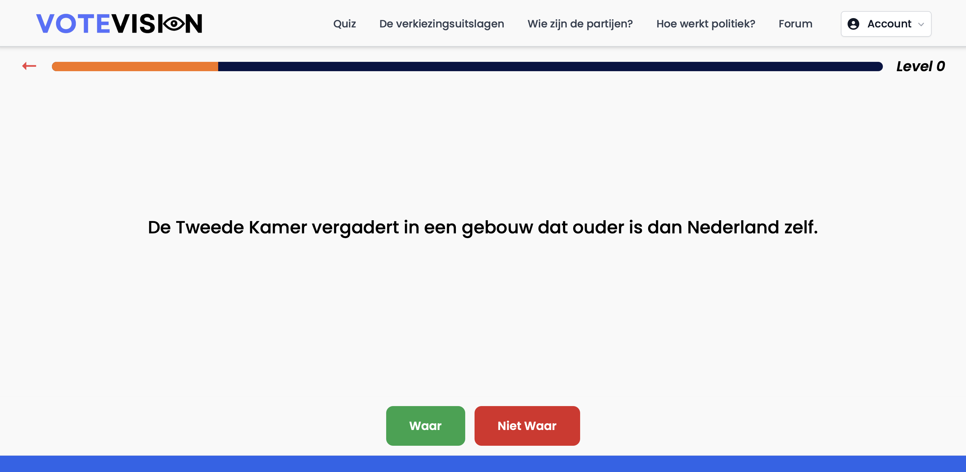 Votevision quiz page